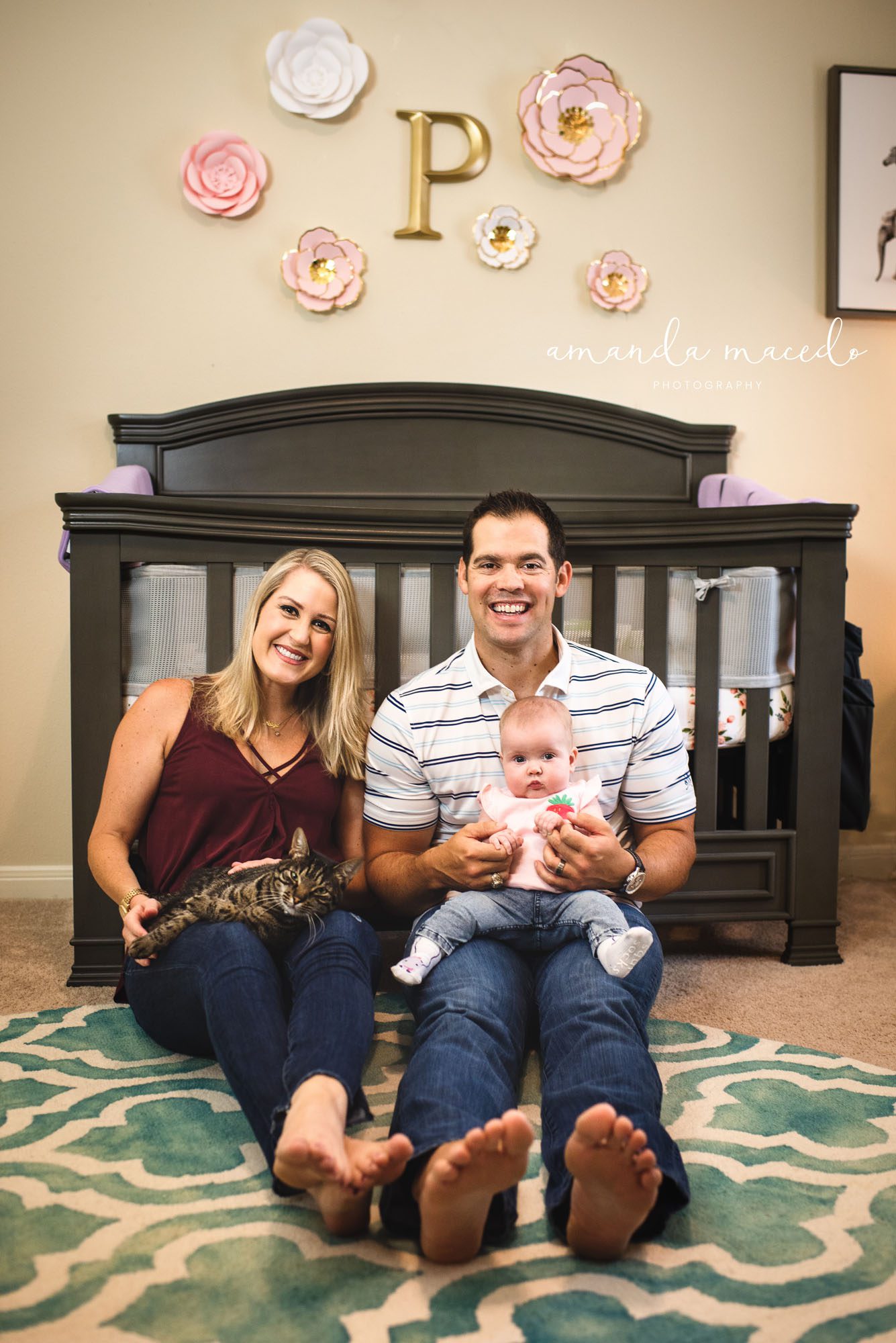 Family Photographer, family with baby in nursery