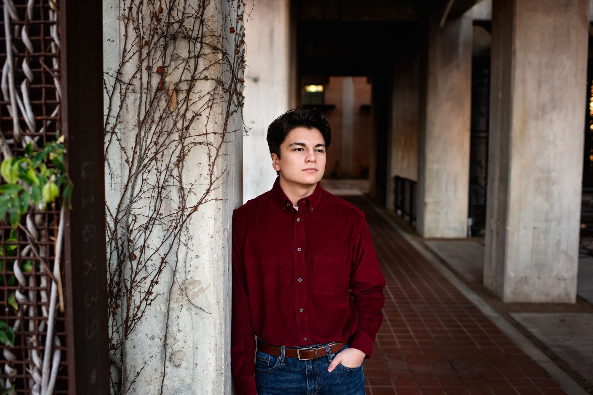 Boy leaning against wall, Best San Antonio Senior photographer