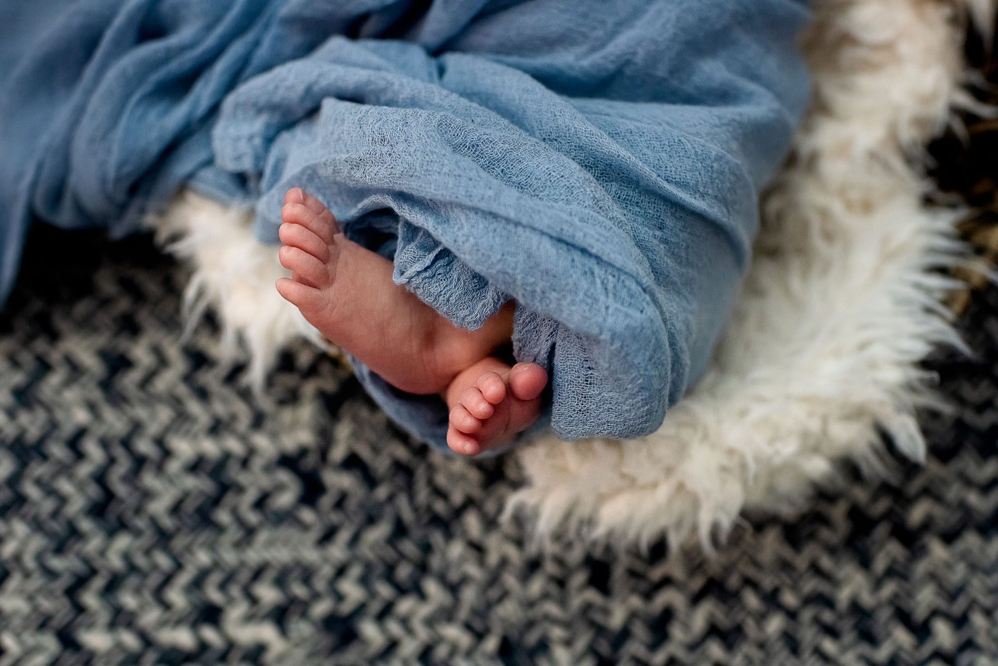 Close up image of baby's feet, San Antonio newborn photographer