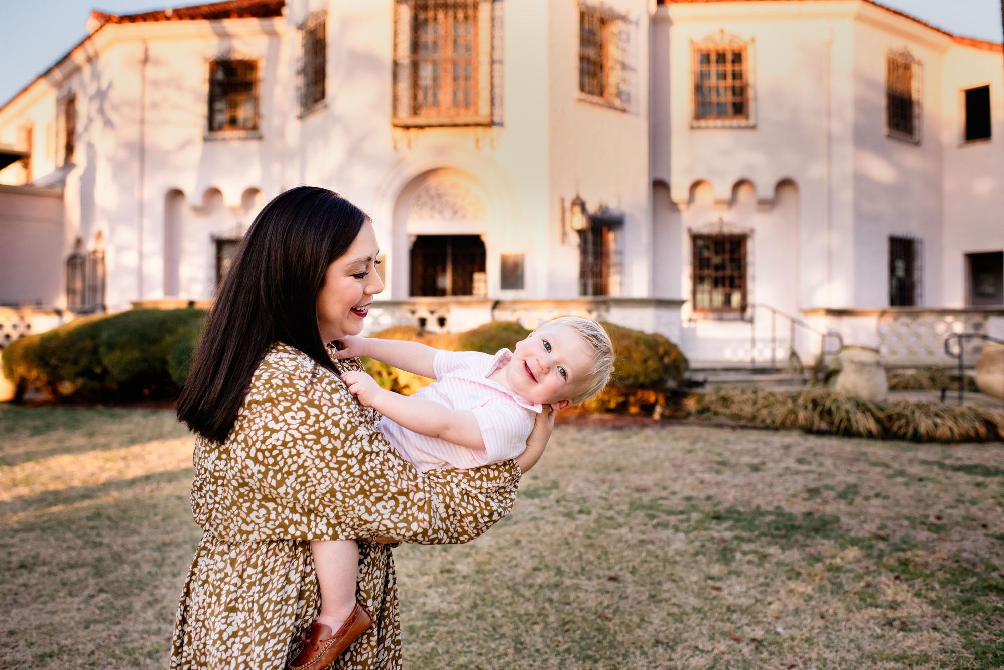 Mother playing with son, San Antonio lifestyle maternity photographer