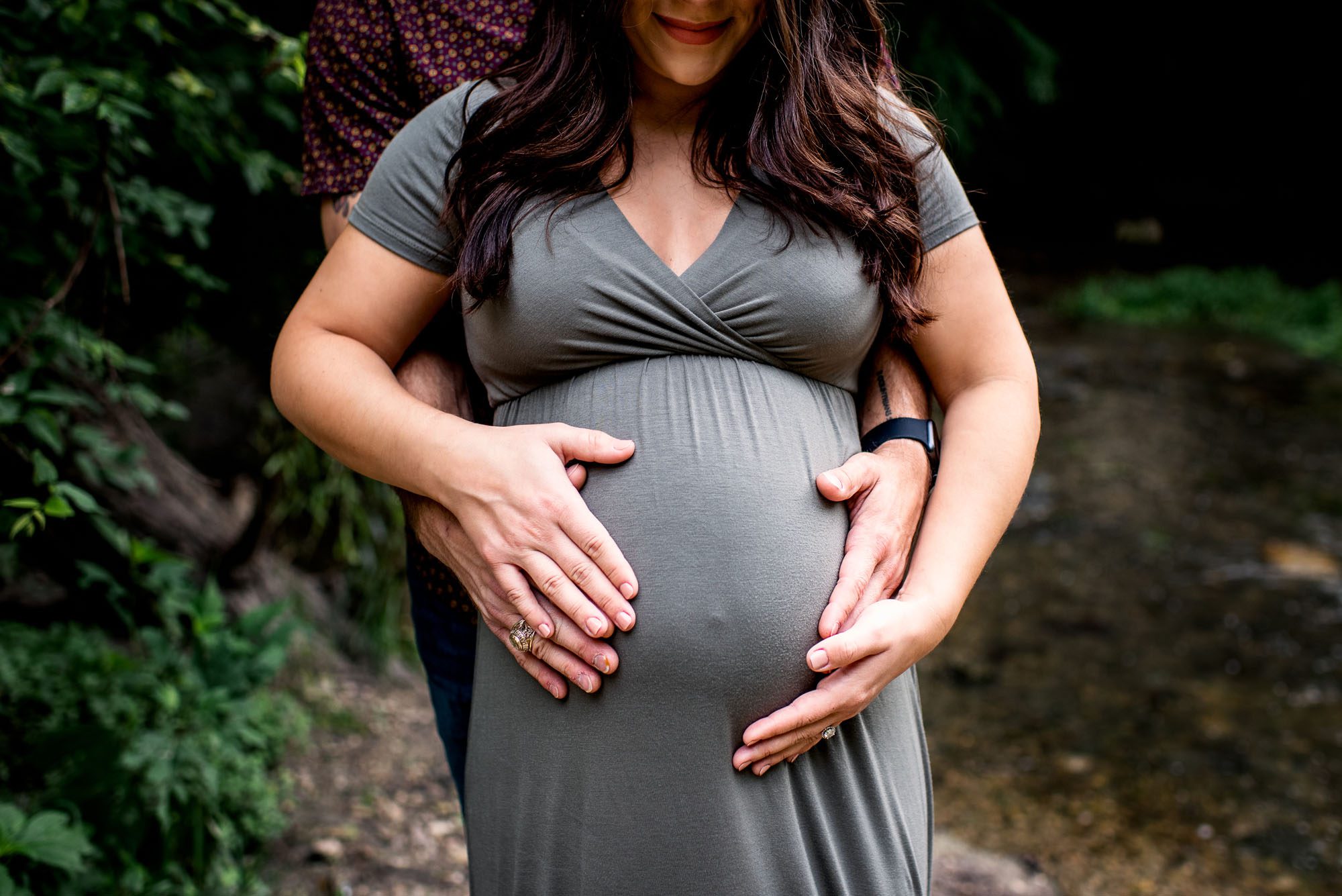 Close up of pregnant belly, San Antonio Maternity Photographer