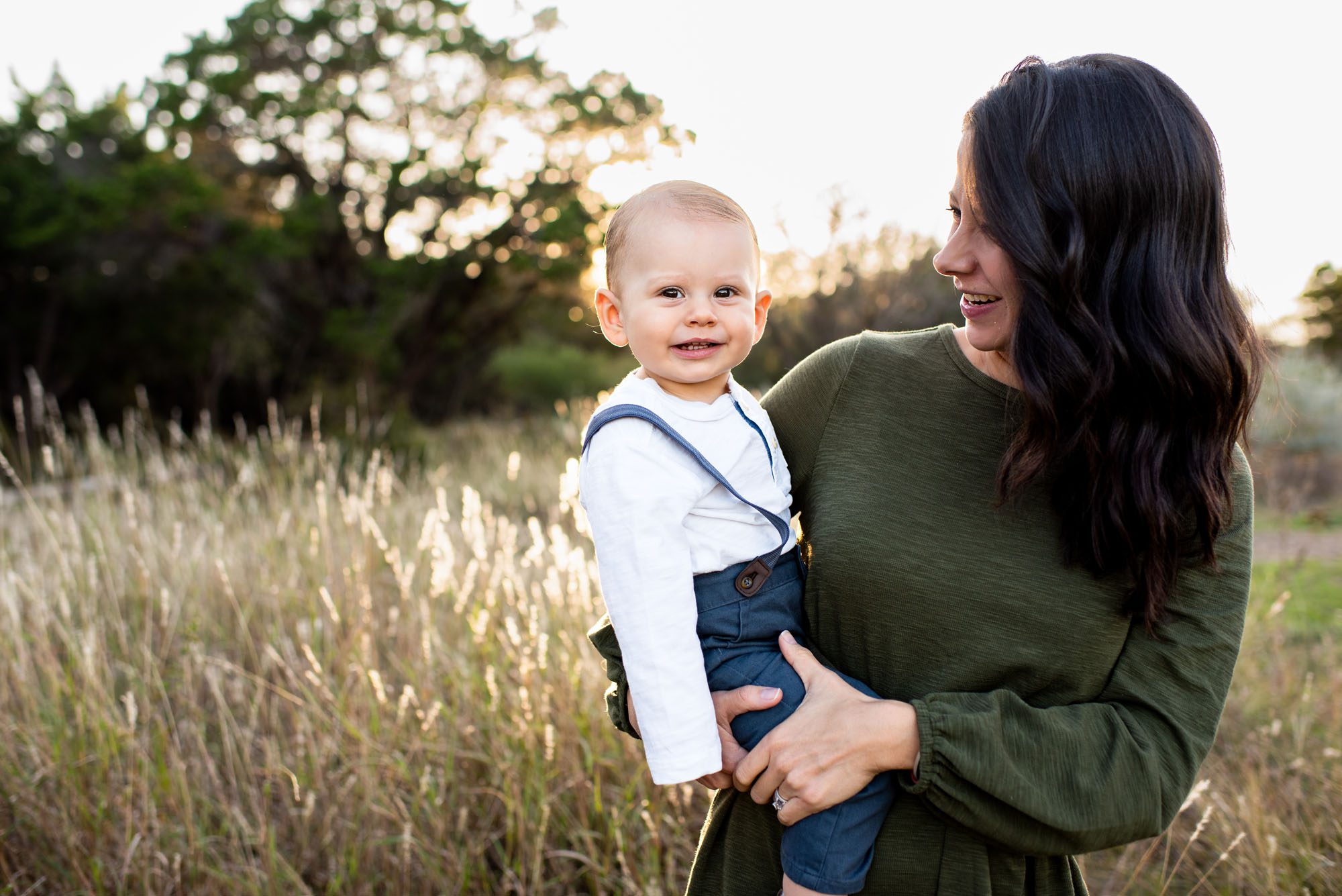 Mother and son at the park, San Antonio Family Photographer