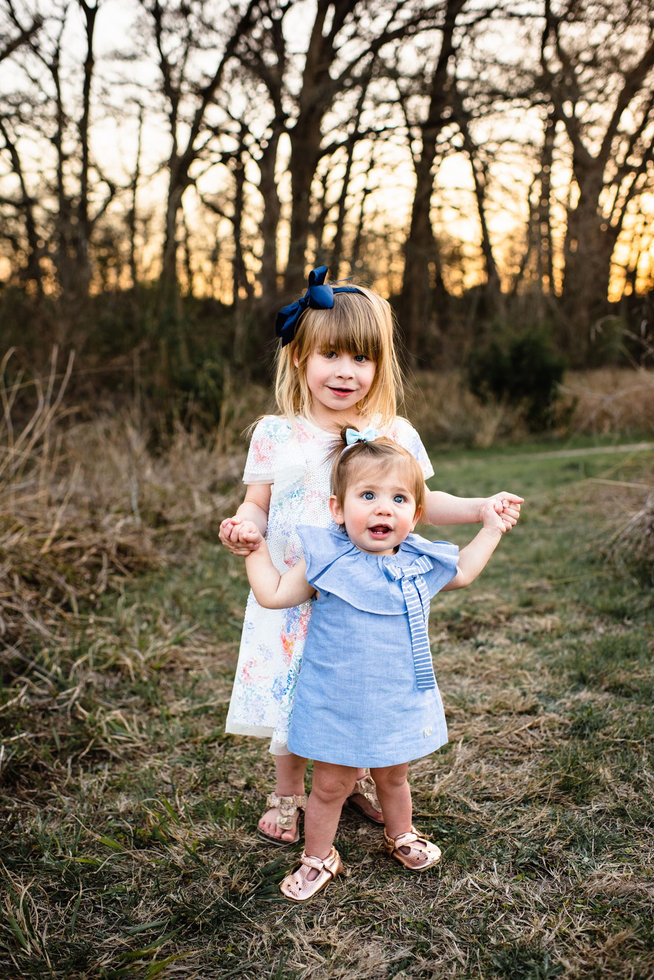 Young sisters standing together , San Antonio Lifestyle Photographer