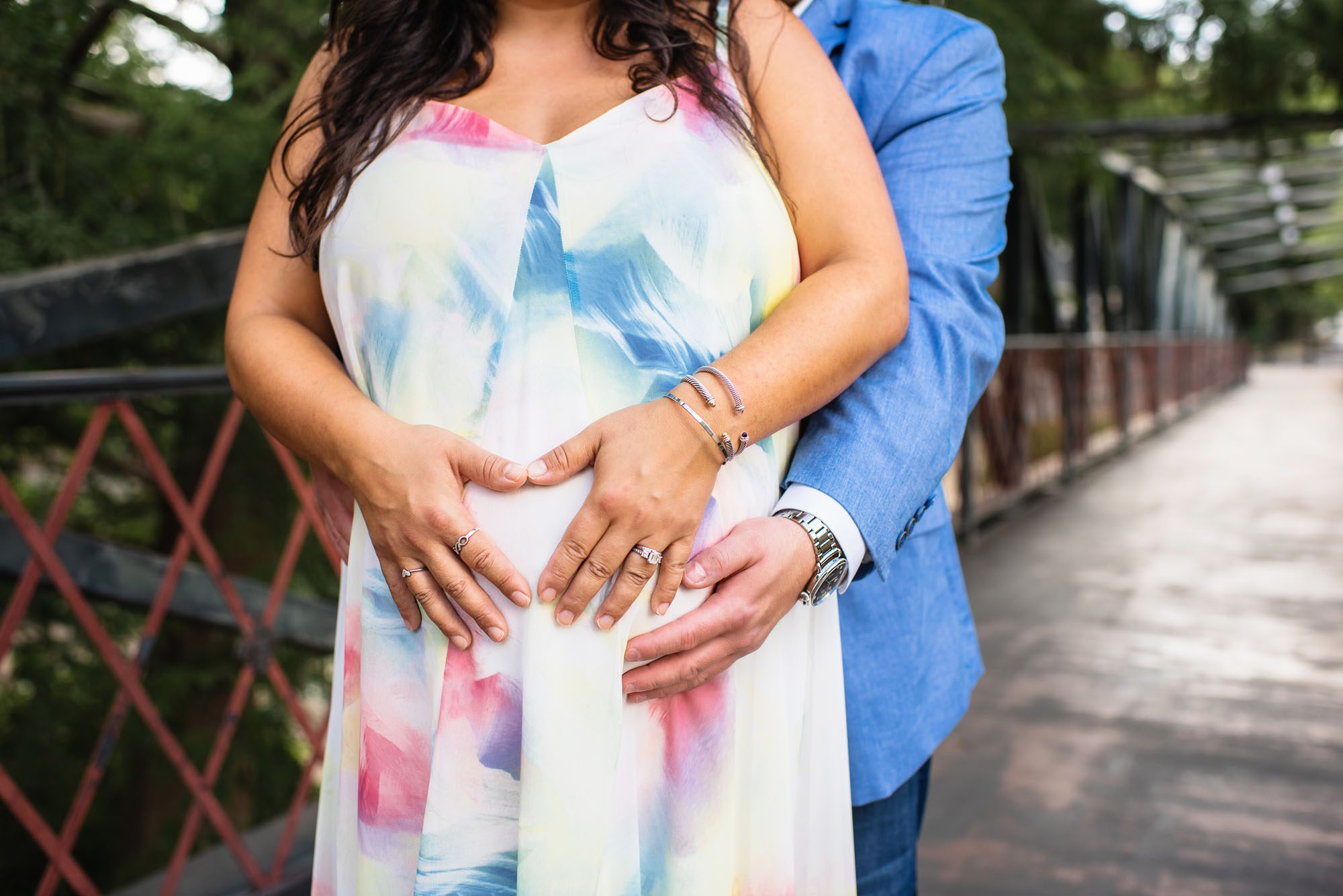 Detail shot of baby bump, San Antonio Maternity Photographer