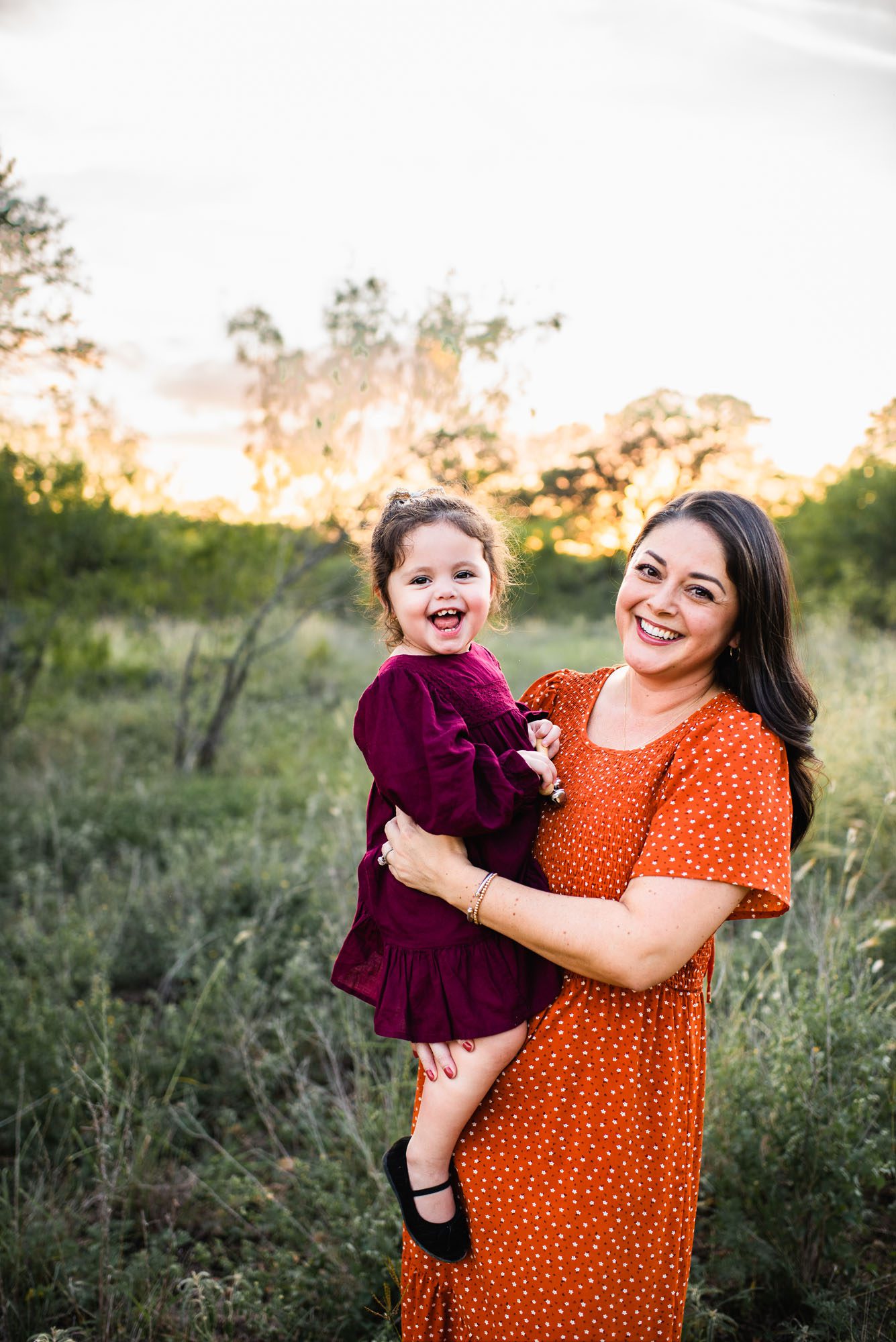 Mother and daughter laughing, San Antonio family photographer