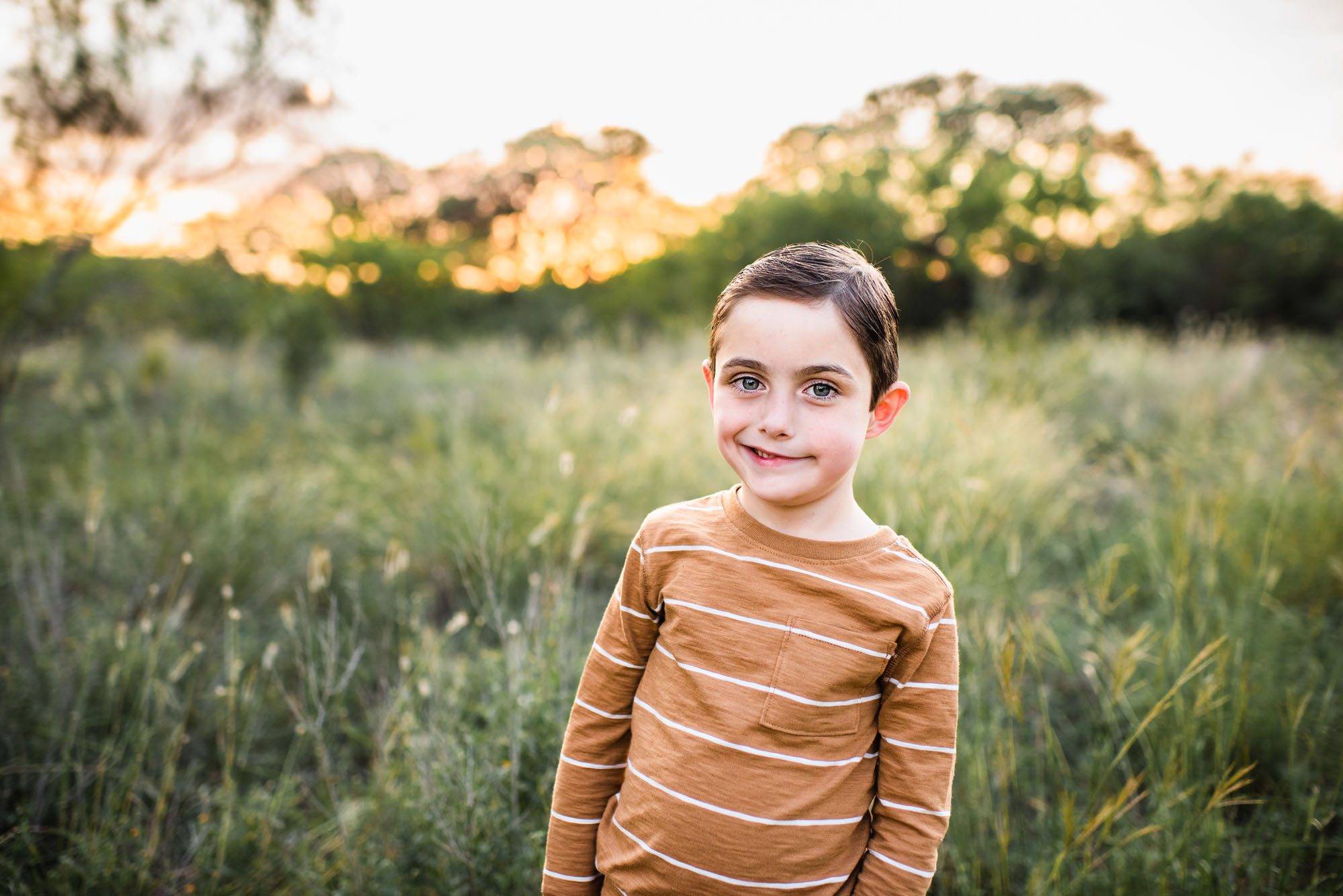 Portrait of little boy, family photographer in San Antonio