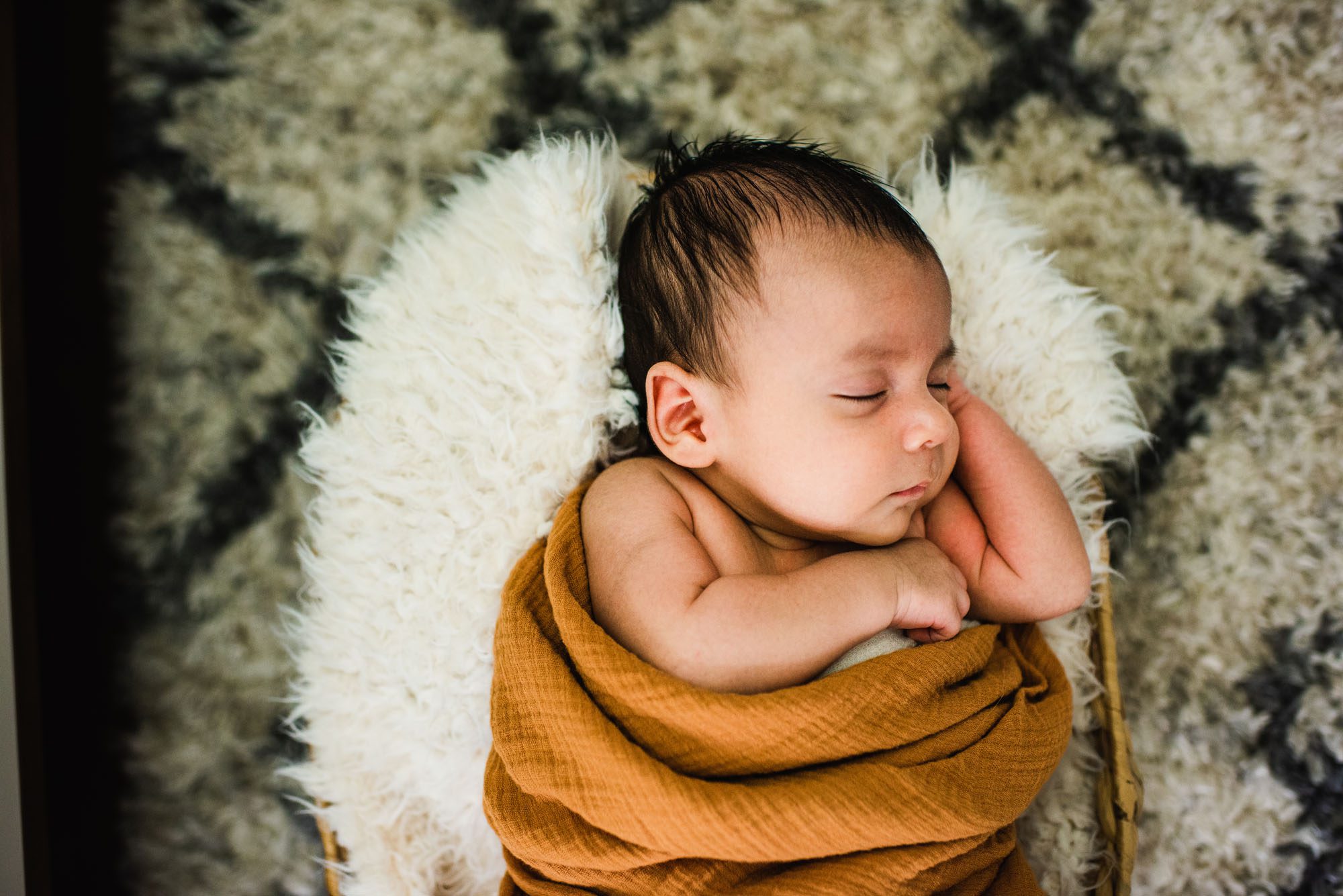 Sleeping newborn boy, San Antonio newborn photographer