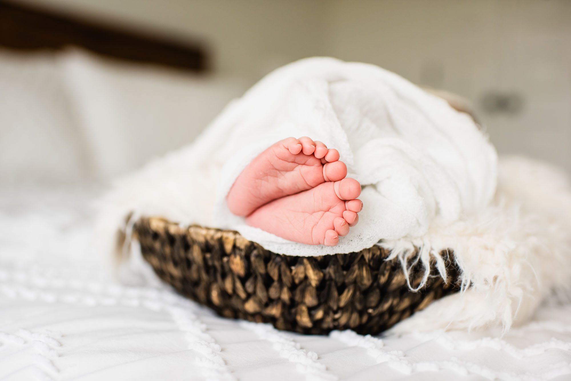 San Antonio Lifestyle Newborn Photographer, Close-up shot of newborn feet