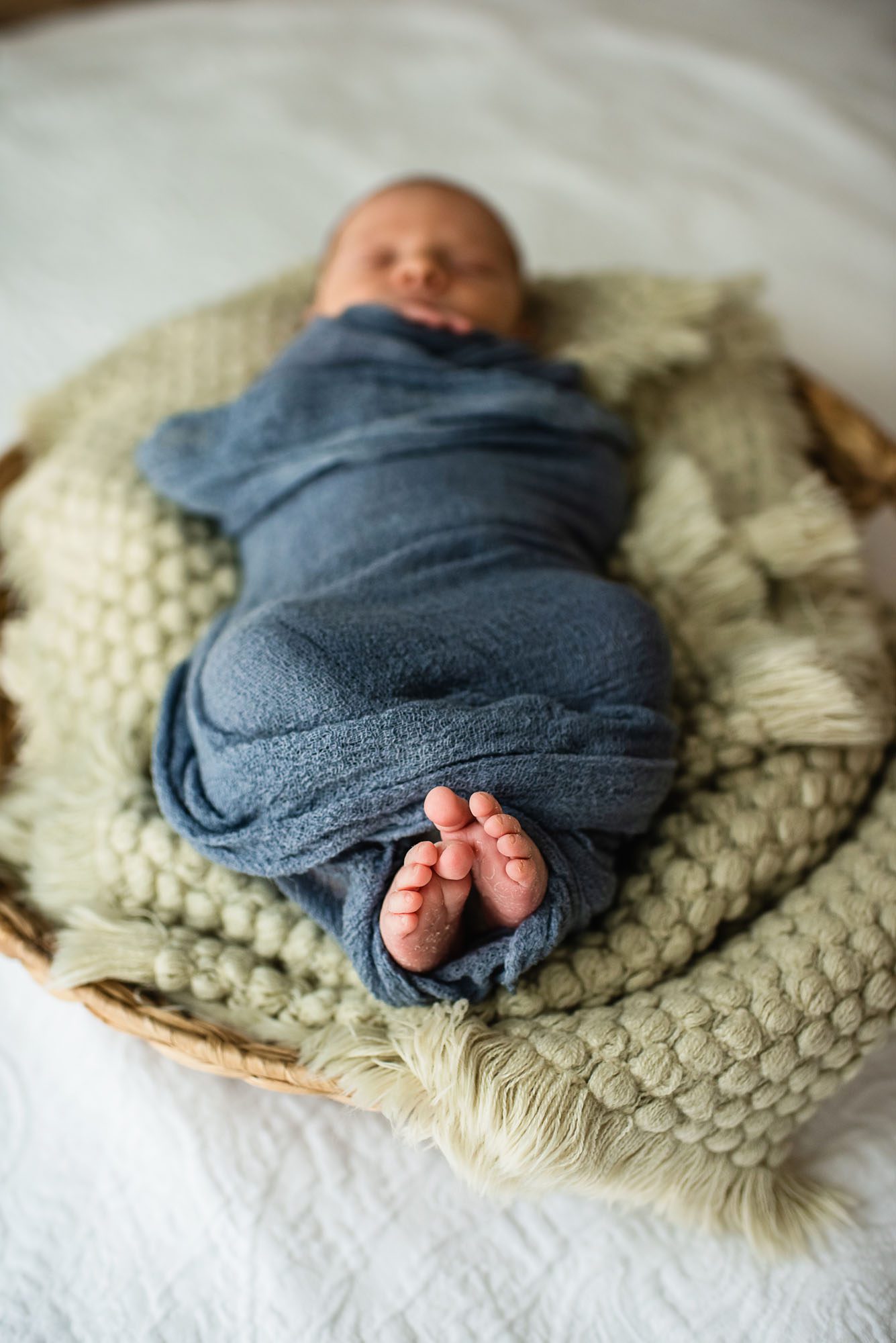 Photo of sleeping baby's toes, San Antonio newborn baby photographer