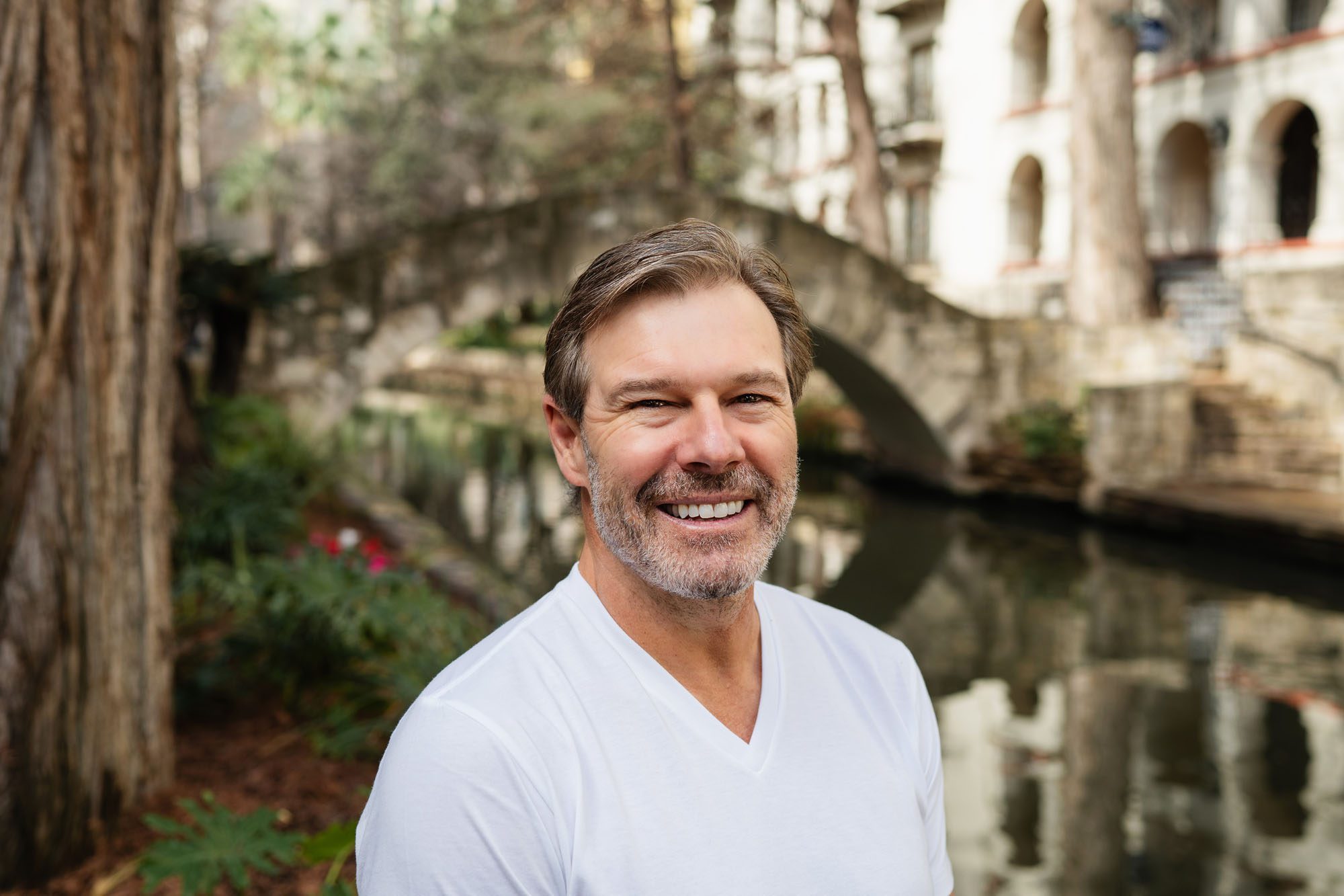 Portrait of man on San Antonio Riverwalk, San Antonio headshot photographer